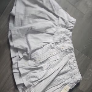 Offline by Aerie Oxford mini skirt/ skort NWT pleat Light Skyblue/gray